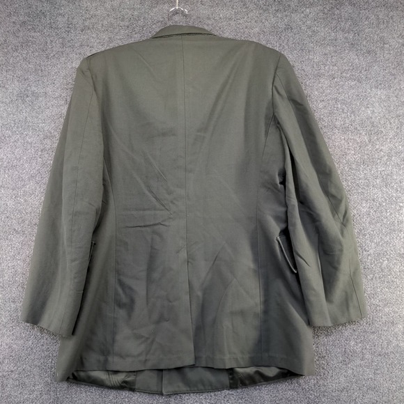 U.S. Army Men's Serge Green Dress Coat Size 42R Poly Wool Blend Military Uniform - Picture 5 of 13